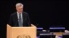 United Nations High Commissioner for Refugees Filippo Grandi delivers a speech at the opening of the 71th session of the executive committee of the U.N. refugee agency, Oct. 5, 2020 in Geneva, Switzerland.