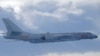 In this photo released by the Taiwan Ministry of National Defense, a Chinese People's Liberation Army H-6 bomber is seen flying near the Taiwan air defense identification zone, ADIZ, near Taiwan on Friday, Sept. 18, 2020. The second high-level U.S…