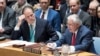 Mark Field British Minister of State for Asia and the Pacific, left, listens as U.S. Secretary of State Rex Tillerson speaks during a high-level Security Council meeting on the situation in North Korea at United Nations headquarters, Dec. 15, 2017.
