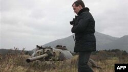 Президент Дмитро Медведєв на Кулильських островах