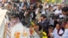 Kem Sokha, president of the opposition party, at a commemorative ceremony for those killed in the 1997 grenade attack at a stupa in Wat Botum park in Phnom Penh, Cambodia, Thursday, 30 March 2017. (Hean Socheata/VOA Khmer)