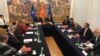 Leaders meeting "Vila Vodno" - Pendarovski, Zaev, Mickoski, Ahmeti, Tachi, Sela 1