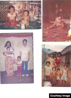 អ្នក​ស្រី ឡុង គឹមហ៊ាង​ កាល​ពី​នៅ​កុមារភាព​ជាមួយ​គ្រួសារ​។​