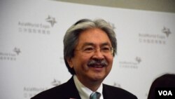 香港前財政司司長曾俊華 (美國之音湯惠芸拍攝)