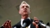 Acting Defense Secretary Patrick Shanahan speaks to reporters after a classified briefing for members of Congress on Iran, May 21, 2019, on Capitol Hill in Washington.