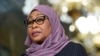 FILE - Tanzania's President Samia Suluhu Hassan is shown on April 15, 2022, in Washington. She said about 100 houses in the village of Katesh, Hanang district, were swallowed by a landslide.