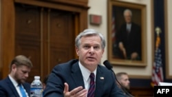 Christopher Wray, diretor do FBI, depõe na Câmara dos Representantes, Washington, 24 julho 2024.