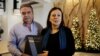 Amerigo Incalcaterra y Sofia Macher, miembros del Grupo Interdisciplinario de Expertos Independientes (GIEI) en una rueda de prensa con periodistas antes de salir de su hotel después de la decisión del gobierno de Nicaragua de expulsar al grupo del país. 