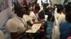 Un groupe de jeunes start-up lors du forum à Abuja, Nigeria, le 26 juillet 2019.(VOA/Gilbert Tampa)