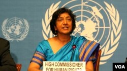 Alta comissària para os direitos humanos Navy Pillay