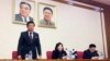 최선희(가운데) 북한 외무성 부상이 15일 평양에서 외신 기자, 외국 외교관들을 상대로 긴급간담회를 열었다.