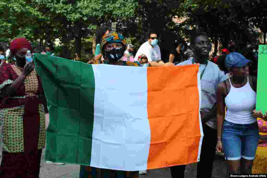 Manifesta&#231;&#227;o da di&#225;spora africana em Washington DC em solidariedade com o movimento Black Lives Matter. 