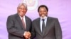Le président sud-africain Cyril Ramaphosa et son homologue congolais Joseph Kabila, Kinshasa, RDC, le 9 août 2018. 