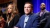 Arnold Schwarzenegger (à droite) et Tyra Banks sont sur le plateau de l'émission "The New Celebrity Apprentice" à Universal City, en Californie, le 9 décembre 2016.