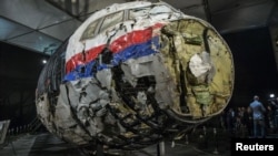 被擊落的馬航MH17客機殘骸