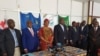 Les responsables des partis de l’opposition réunis à Kinshasa, 11 avril 2018. (VOA/Top Congo)