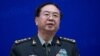 中国人民解放军总参谋长房峰辉4月22日在北京与到访的美军参谋长联席会议主席邓普西联合举行的媒体介绍会上