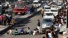 People block Chandigarh Shimla highway in Panchkula in Haryana state, India, Feb. 21, 2016, as thousands of members of an underprivileged community in northern India continue to protest to demand government benefits and jobs