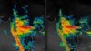 An August 2018 monsoon forecast in India, according to the current model, left, and the new, higher-resolution model, right. 