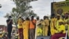 Nelson Chamisa addressing followers in Harare