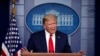 FILE - President Donald Trump speaks about the coronavirus in the James Brady Press Briefing Room of the White House in Washington, April 22, 2020. 