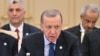 FILE - In this handout photograph taken and released by Kazakhstan's Presidential Press Service on Nov. 3, 2023, Turkey's President Recep Tayyip Erdogan attends the 10th Summit of the Council of Heads of State of the Organization of Turkic States, in Astana.