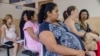 FILE - Women wait for prenatal exams at the National Hospital for Women in San Salvador, El Salvador, Jan. 29, 2016. Many fear infection by the Zika virus, which may be linked to neurological disorders in babies.