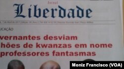 Capa do jornal Liberdade