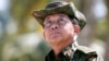 ရိုဟင်ဂျာတွေကို လူမျိုးတုံးသတ်ဖြတ်မှုနဲ့ ICC နိုင်ငံတကာ ရာဇဝတ်တရားရုံးရှေ့နေချုပ်က ဖမ်းဝရမ်းလျှောက်ထားတဲ့ မြန်မာစစ်ကောင်စီအကြီးအကဲ ဗိုလ်ချုပ်မှူးကြီး မင်းအောင်လှိုင်ရဲ့ ယခင်မှတ်တမ်းဓာတ်ပုံ။