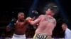 Anthony Joshua, à gauche, boxe contre Andy Ruiz au Madison Square Garden de New York, USA, le 1er juin 2019 
