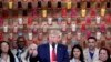 President Donald Trump speaks during a ribbon-cutting ceremony at a Louis Vuitton workshop near Alvarado, Texas, Oct. 17, 2019. 