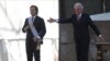El nuevo presidente de Uruguay, Luis Lacalle Pou, sonríe después de recibir la banda presidencial del presidente saliente Tabaré Vázquez, en Montevideo, el 1 de marzo de 2020.