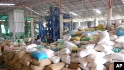 Rice mills factory in Cambodia. 