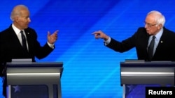 Seneta Bernie Sanders na Makamu wa Rais wa zamani Joe Biden