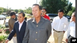 In a speech to military personnel Tuesday, Tea Banh said Cambodia’s stability was paramount and needs protecting, including from demonstrations, file photo. 