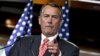 House Speaker John Boehner of Ohio gestures as he speaks to reporters after private talks with Treasury Secretary Timothy Geithner about the fiscal cliff negotiations, on Capitol Hill in Washington, November 29, 2012.