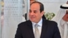 Le président égyptien Abdel Fattah al-Sisi au Site Neom près de Maqnah, au nord-ouest de l'Arabie Saoudite, le 14 août 2018.