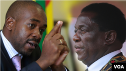 Mutungamiri weCCC VaNelson Chamisa nemutungamiri weZanu-PF Emmerson Mnangagwa