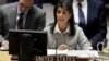 FILE - U.S. Ambassador to the United Nations Nikki Haley speaks at a U.N. Security Council meeting in New York, Dec. 8, 2017. 