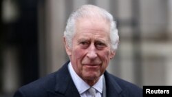 资料照片：英国国王查尔斯在伦敦接受前列腺增生手术后出院。(2024年1月29日）