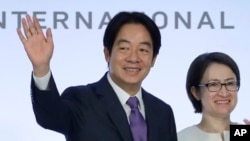 台灣總統當選人賴清德和副總統當選人蕭美琴。 （資料照片，2024年1月9日）