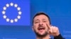 Le président ukrainien Volodymyr Zelensky donne une conférence de presse en marge d'un sommet de l'UE à Bruxelles, le 17 octobre 2024. AFP / John Thys