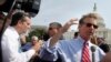 Republican U.S. Senators Ted Cruz (L) and Rand Paul (R) talk to reporters as they arrive to speak at an anti-'Obamacare' rally on the west lawn of the U.S. Capitol in Washington, September 10, 2013.