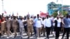 Viongozi wa chadema na wafuasi wa chama wakiandamana jijini Dar Es Salaam, Januari 24, 2024. Picha ya AP