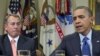 President Barack Obama, accompanied by House Speaker John Boehner of Ohio, speaks to reporters in the Roosevelt Room of the White House in Washington, November 16, 2012.