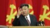 Pemimpin Korea Utara Kim Jong Un menghadiri Rapat Umum Pleno ke-10 Komite Sentral ke-8 Partai Buruh. (Foto: KCNA via AFP)