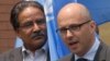 FILE - Robert Piper, (r) then-United Nations Resident Coordinator For Nepal, is shown in Kathmandu on April 24, 2008. 