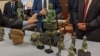 Khmer artifacts were displayed during the handover ceremony to Cambodian government at the Manhattan District Attorney Office, in New York, on June 09, 2021. (Courtesy of Royal Embassy of Cambodia to the United States)