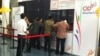 Para peserta mulai mendaftarkan diri untuk mengikuti kongres Diaspora Indonesia di LA Los Angeles Convention Center (6/7).